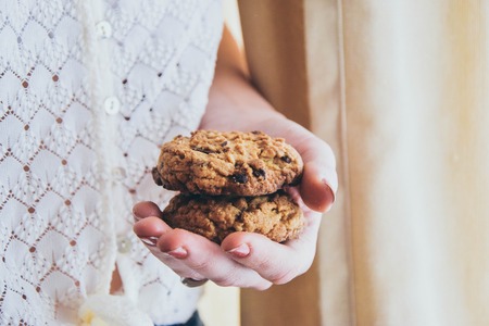 Crispy peanut butter choco chip cookies