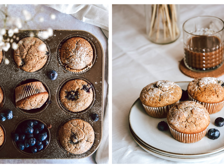 Vegan blueberry muffins