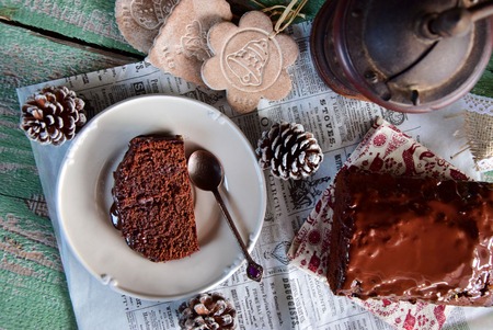 Chocolate orange brownie cake